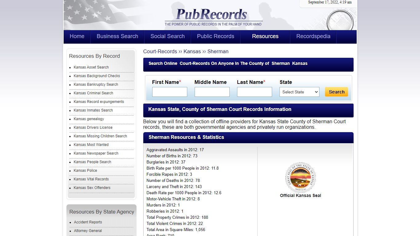 Sherman County, Kansas Court Records - Pubrecords.com